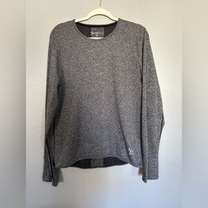 Orange Theory Women's XL Gray Athletic Pullover Top Long Sleeve Thumb Holes